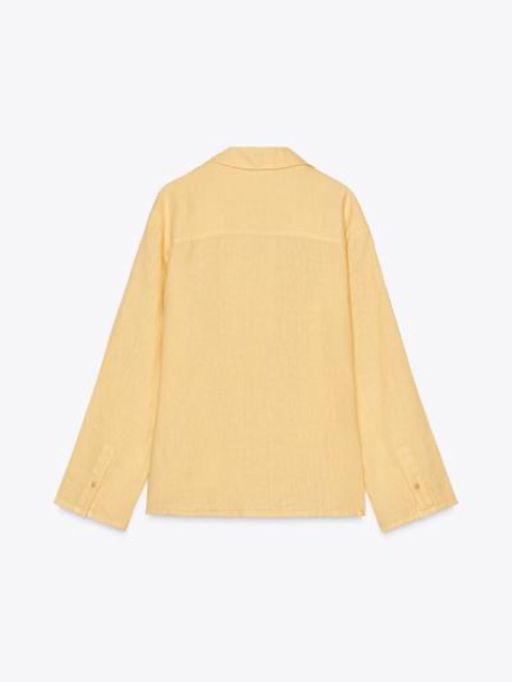ZARA ZW Collection 100% Linen Shirt Pastel Yellow - Small